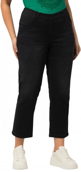 Ulla Popken Sienna Crop Stretch Jeans Black - Дамски Дънки & Панталони в Големи Размери – Plus Size - 