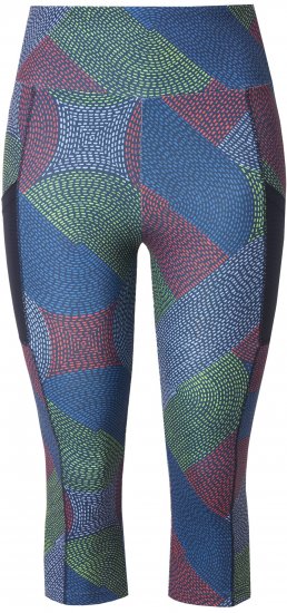 Ulla Popken Quick Dry Cropped Geometric Print Leggings Grey - Дамски Дънки & Панталони в Големи Размери – Plus Size - 