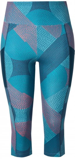 Ulla Popken Quick Dry Cropped Geometric Print Leggings Blue - Якета - 