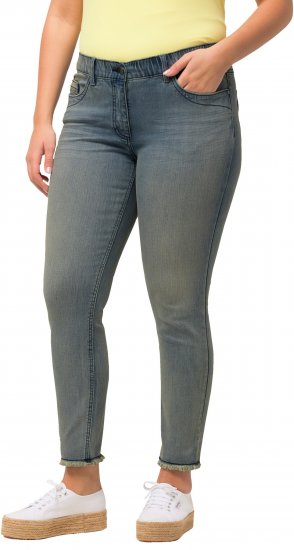 Ulla Popken Fringed Hem Sarah Jeans Blue - Дамски Дънки & Панталони в Големи Размери – Plus Size - 