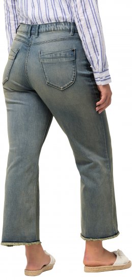 Ulla Popken Fringed Leg Mandy Jeans Blue - Дамски Дънки & Панталони в Големи Размери – Plus Size - 