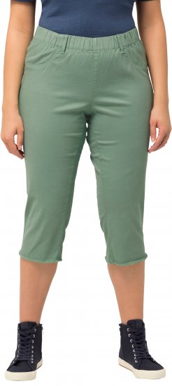 Ulla Popken Stretch Fit Raw Hem Moss Green - Дамски Дънки & Панталони в Големи Размери – Plus Size - 