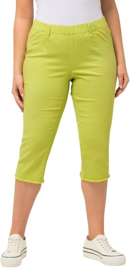 Ulla Popken Stretch Fit Raw Hem Capris Pistachio - Дамски Дънки & Панталони в Големи Размери – Plus Size - 