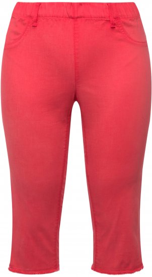 Ulla Popken Stretch Fit Raw Hem Capris Dark Coral - Дамски Дънки & Панталони в Големи Размери – Plus Size - 