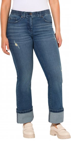 Ulla Popken Wide Cuff Stretch Fit Jeans Blue Denim - Дамски Дънки & Панталони в Големи Размери – Plus Size - 