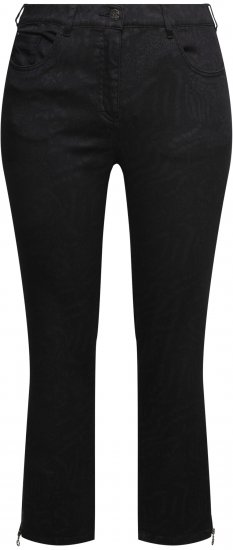 Ulla Popken Animal Print Stretch Fit Jeans Black - Дамски Дънки & Панталони в Големи Размери – Plus Size - 