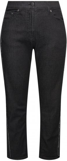 Ulla Popken Raw Denim Stripe Stretch Fit Jeans Black - Дамски Дънки & Панталони в Големи Размери – Plus Size - 
