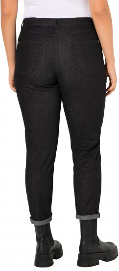Ulla Popken Raw Denim Stripe Stretch Fit Jeans Black - Дамски Дънки & Панталони в Големи Размери – Plus Size - 