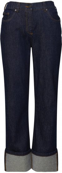 Ulla Popken Turn Up Hem Wide Leg Mary Jeans Grey Denim - Дамски Дънки & Панталони в Големи Размери – Plus Size - 