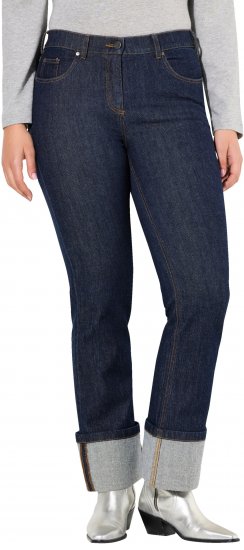 Ulla Popken Turn Up Hem Wide Leg Mary Jeans Grey Denim - Дамски Дънки & Панталони в Големи Размери – Plus Size - 