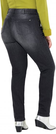 Ulla Popken Rhinestone Detail Stretch Fit Jeans Black - Дамски Дънки & Панталони в Големи Размери – Plus Size - 
