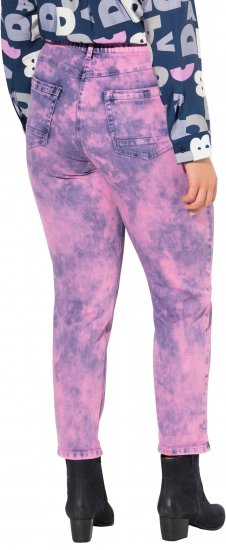 Ulla Popken Color Wash Stretch Fit Boyfriend Jeans Bold Pink - Дамски Дънки & Панталони в Големи Размери – Plus Size - 
