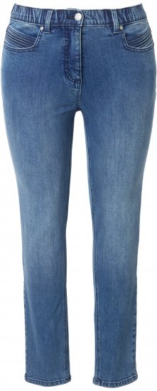 Ulla Popken Decorative Pocket Slim Stretch Jeans Blue Denim - Дамски Дънки & Панталони в Големи Размери – Plus Size - 