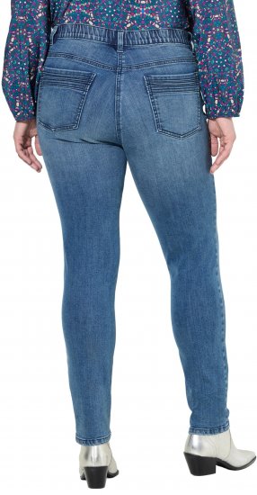 Ulla Popken Decorative Pocket Slim Stretch Jeans Blue Denim - Дамски Дънки & Панталони в Големи Размери – Plus Size - 