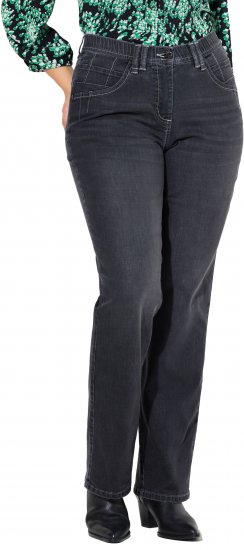 Ulla Popken Wide Leg Mandy Jeans Black - Дамски Дънки & Панталони в Големи Размери – Plus Size - 