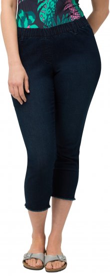 Ulla Popken Cropped Raw Hem Jeggings Denim Blue - Дамски Дънки & Панталони в Големи Размери – Plus Size - 