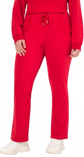 Ulla Popken Elastic Waist Sweatpants Red - Дамски Дънки & Панталони в Големи Размери – Plus Size - 