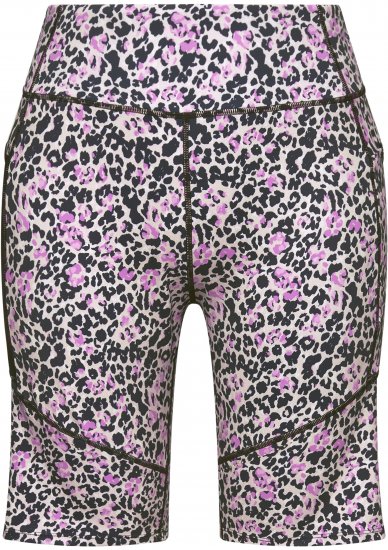 Ulla Popken Leopard Print Quick Drying Shorts Black - Дамски Дънки & Панталони в Големи Размери – Plus Size - 