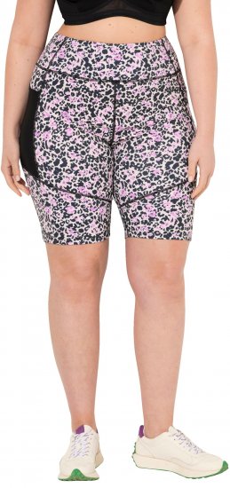 Ulla Popken Leopard Print Quick Drying Shorts Black - Дамски Дънки & Панталони в Големи Размери – Plus Size - 