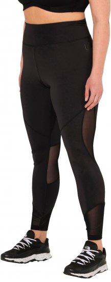 Ulla Popken Mesh Panel Leggings Black - Дамски Дънки & Панталони в Големи Размери – Plus Size - 