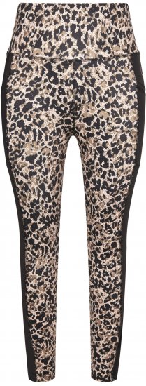 Ulla Popken Leopard Print Quick Drying Leggings Orange - Дамски Дънки & Панталони в Големи Размери – Plus Size - 