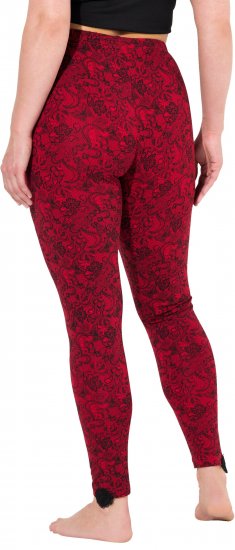 Ulla Popken Lace Print Leggings Red - Дамски Дънки & Панталони в Големи Размери – Plus Size - 