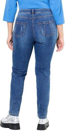 Ulla Popken Lightly Distressed Slim Leg Jeans Blue - Дамски Дънки & Панталони в Големи Размери – Plus Size - 