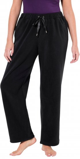 Ulla Popken Fleece Loungewear Pants Black - Дамски Дънки & Панталони в Големи Размери – Plus Size - 