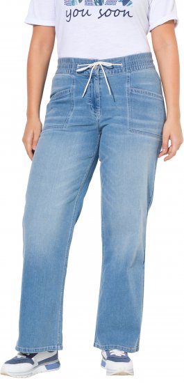 Ulla Popken Patch Pocket Elastic Waist Jeans Blue - Дамски Дънки & Панталони в Големи Размери – Plus Size - 