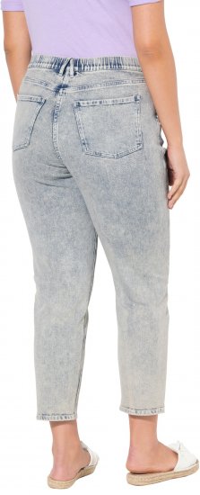 Ulla Popken Tapered Leg Mom Jeans Blue Denim - Дамски Дънки & Панталони в Големи Размери – Plus Size - 