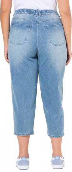 Ulla Popken Tapered Leg Mom Jeans Blue - Дамски Дънки & Панталони в Големи Размери – Plus Size - 