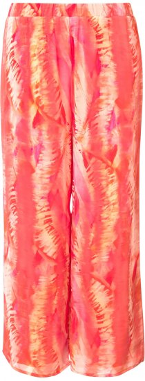 Ulla Popken Feather Batik Print Layered Chiffon Pants - Дамски Дънки & Панталони в Големи Размери – Plus Size - 