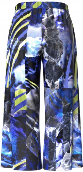 Ulla Popken Blue Stroke Wide Leg Palazzo Pants - Дамски Дънки & Панталони в Големи Размери – Plus Size - 
