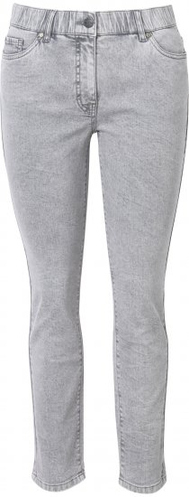 Ulla Popken Stretch Cotton Cargo Crop Pants White - Дамски Дънки & Панталони в Големи Размери – Plus Size - 