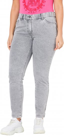 Ulla Popken Stretch Cotton Cargo Crop Pants White - Дамски Дънки & Панталони в Големи Размери – Plus Size - 