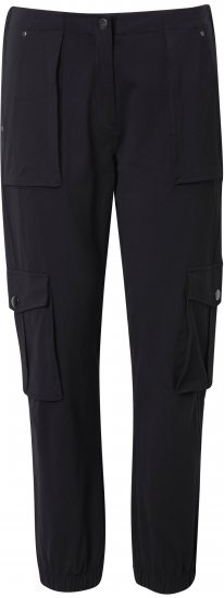 Ulla Popken Elastic Hem Stretch Fit Cargo Pants Black - Дамски Дънки & Панталони в Големи Размери – Plus Size - 