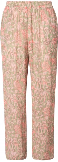 Ulla Popken Safari Print Elastic Waist Pants Green - Дамски Дънки & Панталони в Големи Размери – Plus Size - 