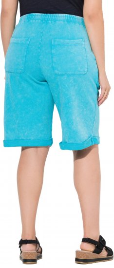 Ulla Popken Acid Wash Elastic Waist Sweatshirts Blue - Дамски Дънки & Панталони в Големи Размери – Plus Size - 