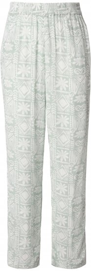 Ulla Popken Animal Print Elastic Waist Pants White - Дамски Дънки & Панталони в Големи Размери – Plus Size - 
