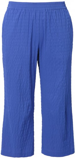 Ulla Popken Textured Elastic Waist Cropped Pants Opal Green - Дамски Дънки & Панталони в Големи Размери – Plus Size - 