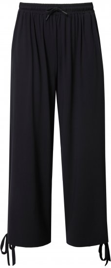 Ulla Popken Quick Drying Split Leg Elastic Waist Joggers Black - Дамски Дънки & Панталони в Големи Размери – Plus Size - 