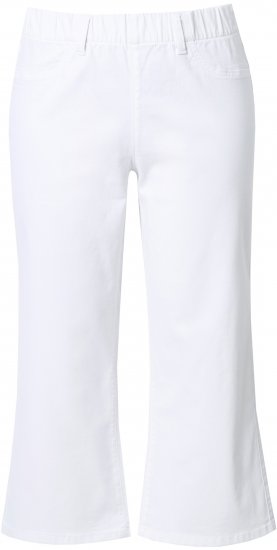 Ulla Popken Wide Leg Twill Mary Fit Culottes White - Дамски Дънки & Панталони в Големи Размери – Plus Size - 