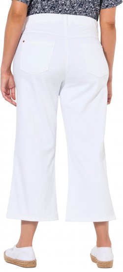 Ulla Popken Wide Leg Twill Mary Fit Culottes White - Дамски Дънки & Панталони в Големи Размери – Plus Size - 