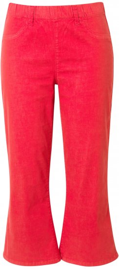 Ulla Popken Wide Leg Twill Mary Fit Culottes Neon Red - Дамски Дънки & Панталони в Големи Размери – Plus Size - 