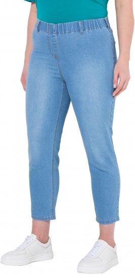 Ulla Popken Cropped Jeggings Light Blue Denim - Дамски Дънки & Панталони в Големи Размери – Plus Size - 