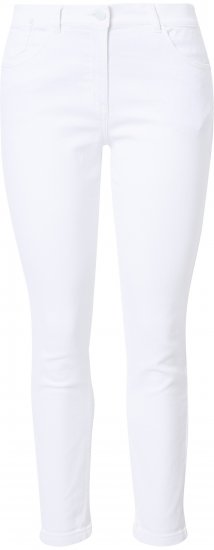 Ulla Popken White Denim Stretch Fit Jeans Snow White - Дамски Дънки & Панталони в Големи Размери – Plus Size - 
