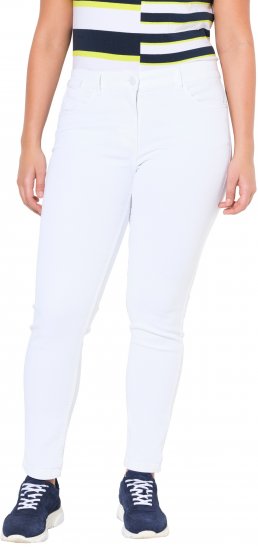 Ulla Popken White Denim Stretch Fit Jeans Snow White - Дамски Дънки & Панталони в Големи Размери – Plus Size - 