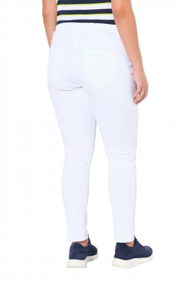 Ulla Popken White Denim Stretch Fit Jeans Snow White - Дамски Дънки & Панталони в Големи Размери – Plus Size - 