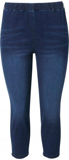 Ulla Popken Cropped Denim Look Stretch Fit Leggings Denim Blue - Дамски Дънки & Панталони в Големи Размери – Plus Size - 
