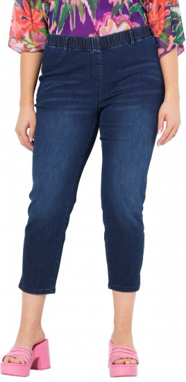 Ulla Popken Cropped Denim Look Stretch Fit Leggings Denim Blue - Дамски Дънки & Панталони в Големи Размери – Plus Size - 